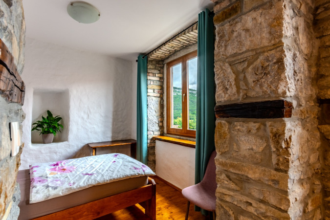 Apartment with fireplace and balcony, Apartments Roža, Roč - Istria, Croatia CROATIA