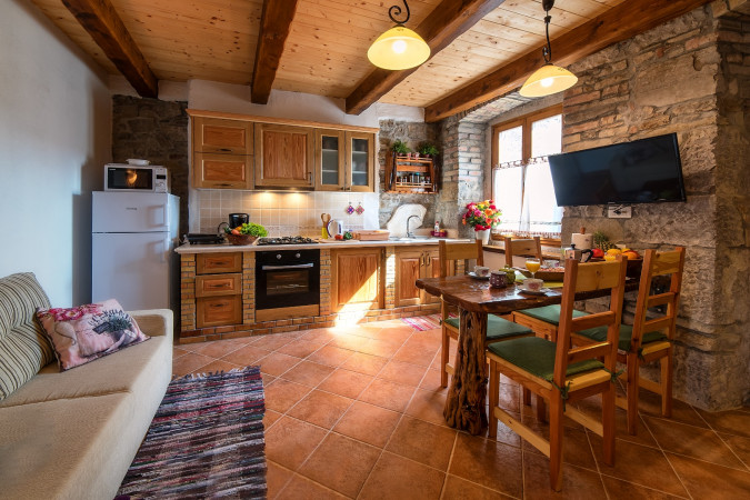 Apartment with fireplace and balcony, Apartments Roža, Roč - Istria, Croatia CROATIA