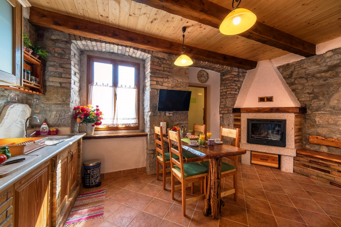 Apartment with fireplace and balcony, Apartments Roža, Roč - Istria, Croatia CROATIA